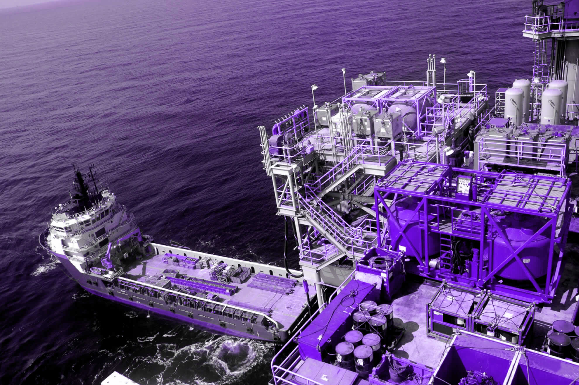 purple offshore rig